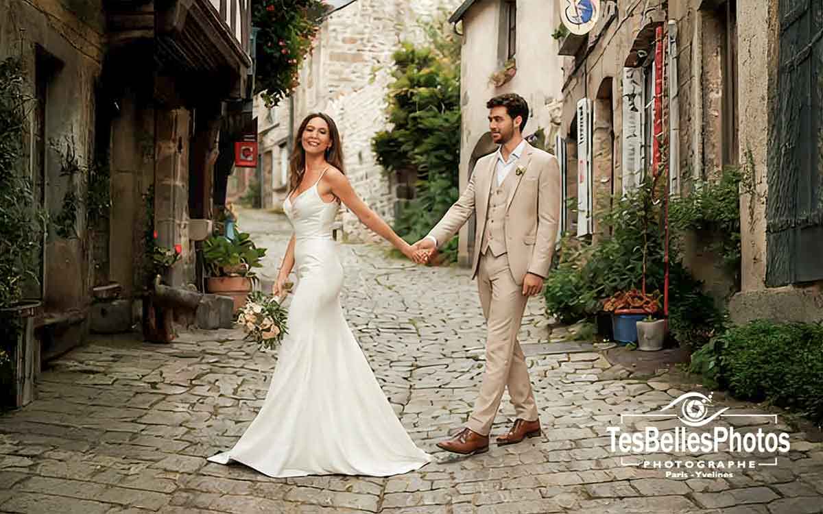 Photographe mariage Dinan – moment naturel du couple marié