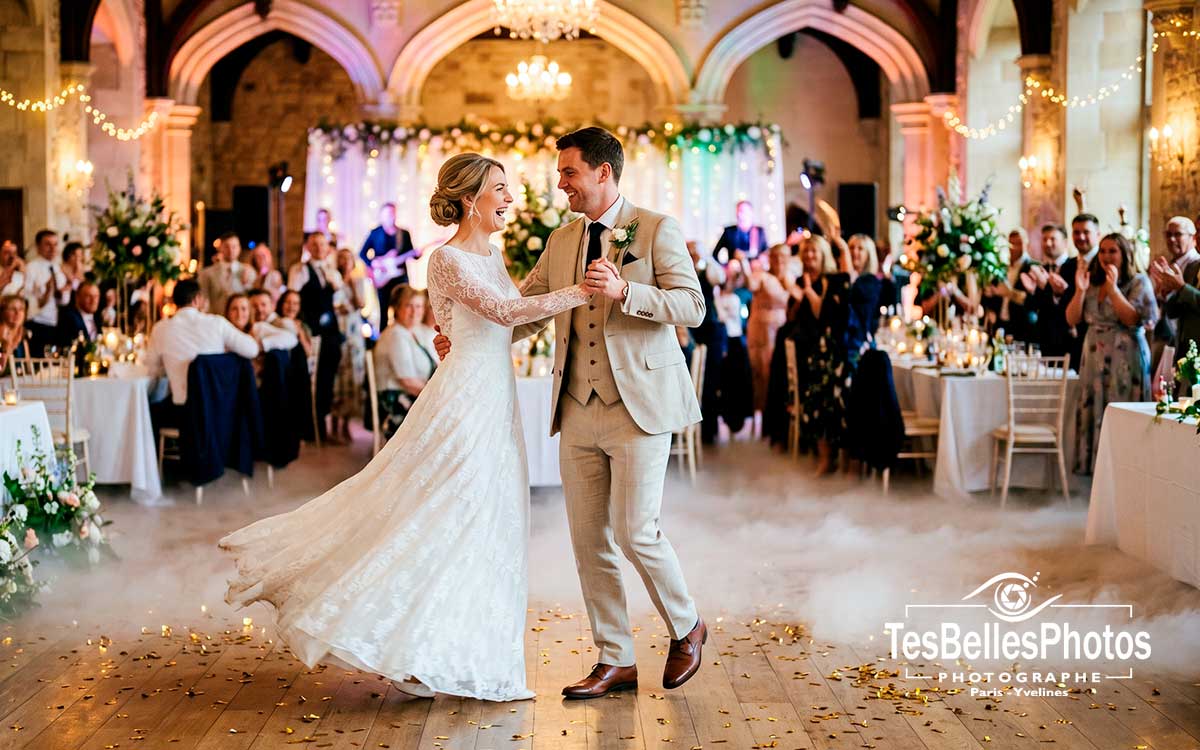 Photographe mariage à Saint-Malo – danse de bal au Château de Bonnefontaine