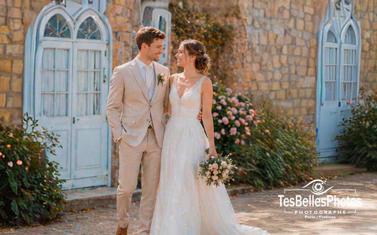 Photographe mariage Dinard – couple de mariés élégant