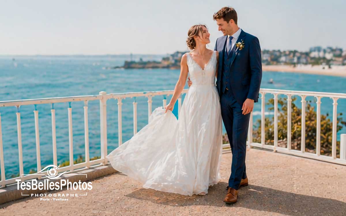 Photographe mariage Dinard – couple de mariés complices