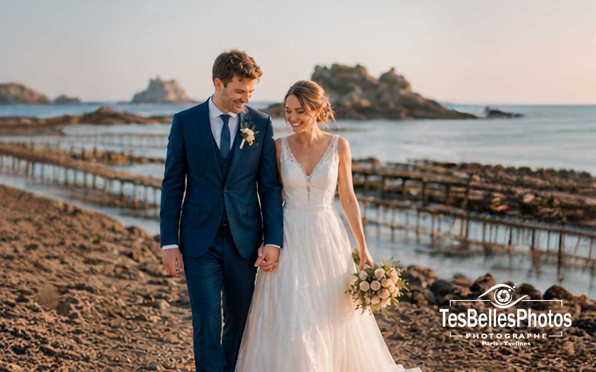 Photographe mariage Cancale – souvenir élégant du couple