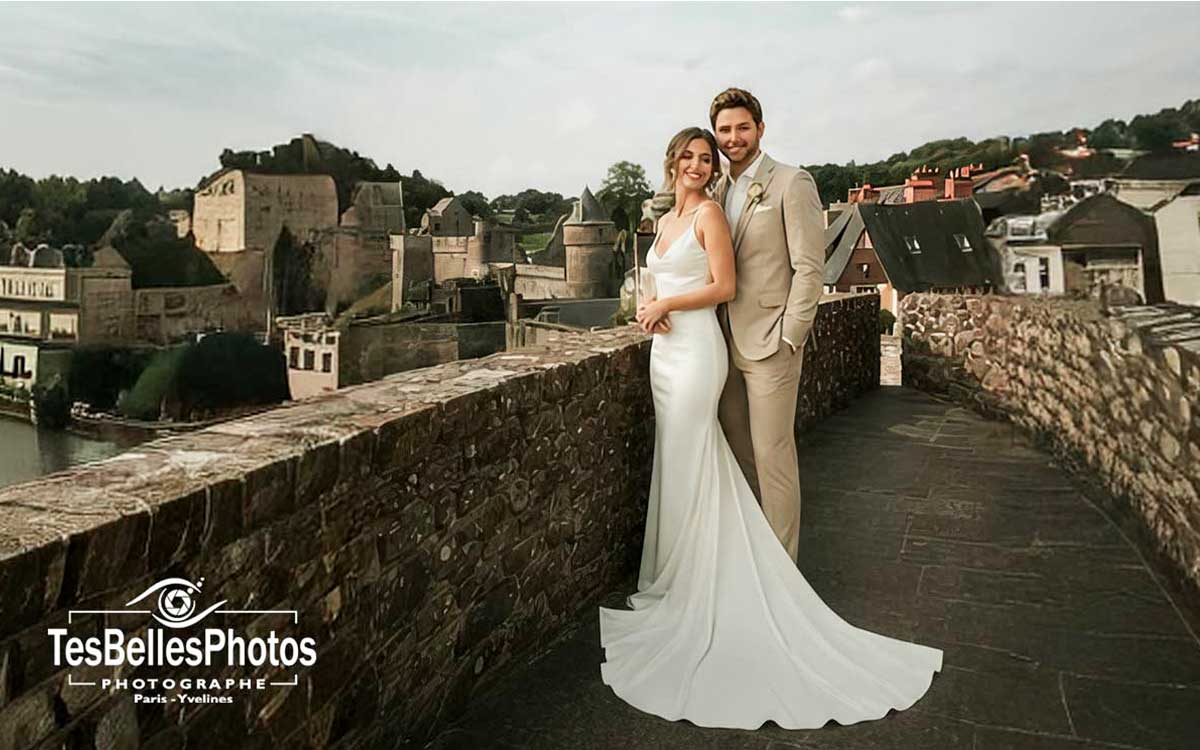 Photographe mariage Fougères – séance couple au château