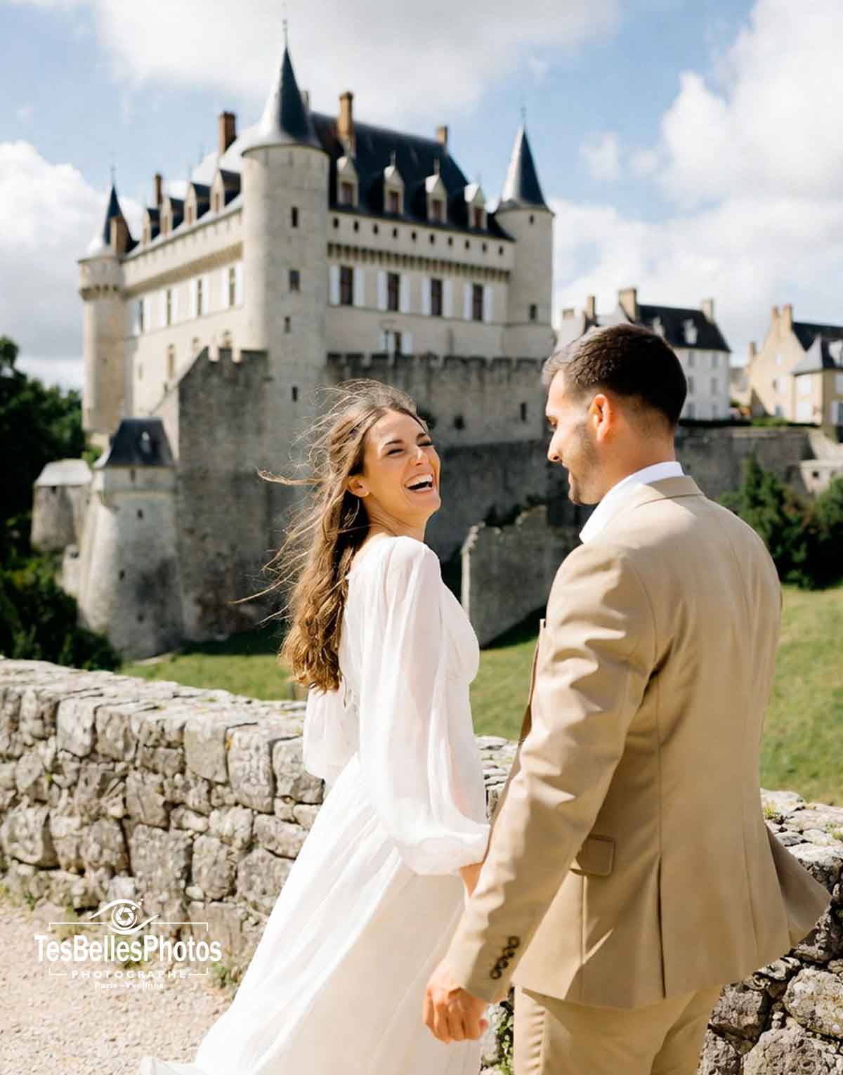 Photographe mariage Rennes – séance couple au Domaine du Château de La Châsse