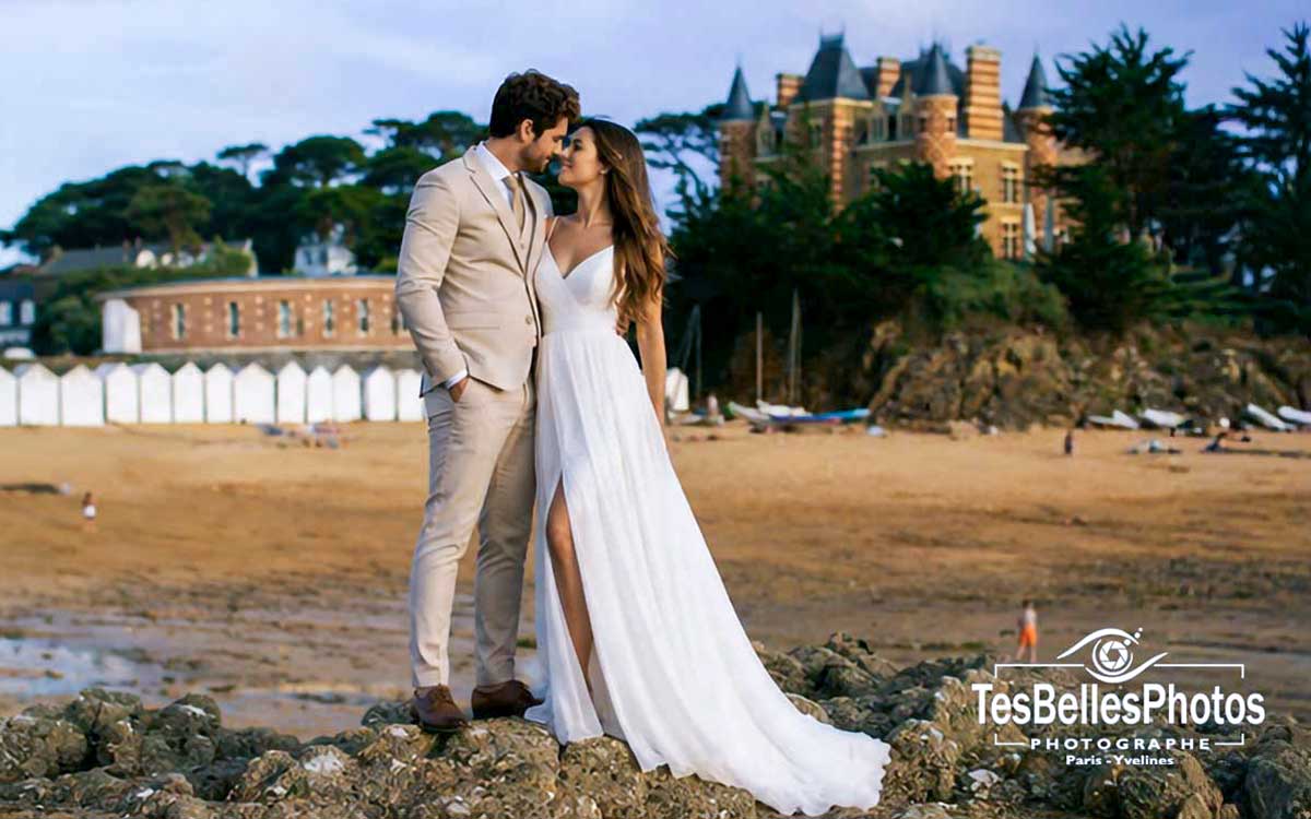 Photographe mariage Saint-Briac-sur-Mer – séance couple sur la plage