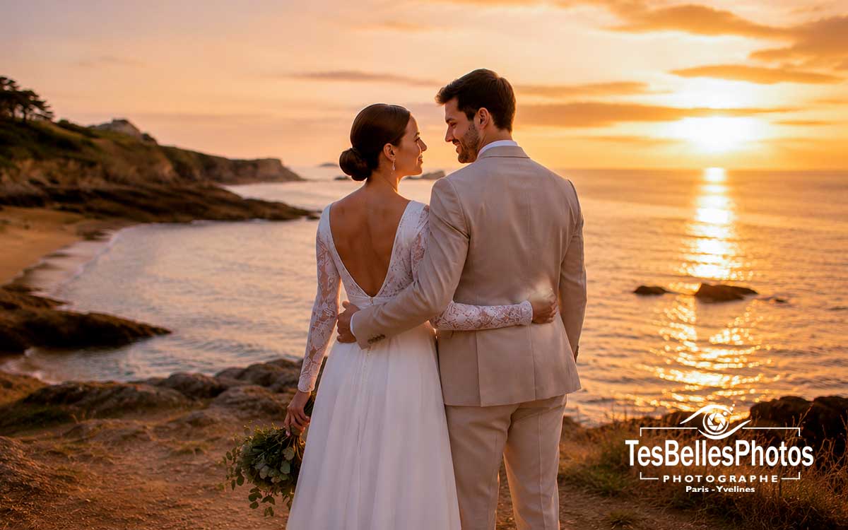 Photographe mariage Saint‑Lunaire – reportage photo naturel et élégant