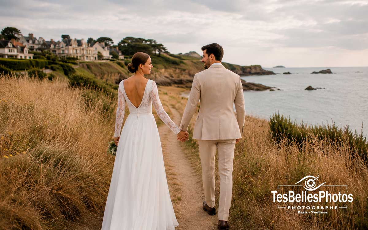 Photographe mariage Saint‑Lunaire – reportage naturel